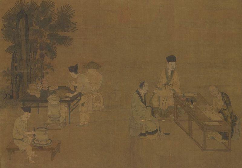 重拾“围炉煮茶”文化，一起看看故宫藏画里的“围炉煮茶”[精制钢围炉茶桌](图2)